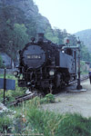 Mai 1985. 99 1758. Oybin / Nach der Ankunft in Oybin nimmt die Lokomotive Wasser.