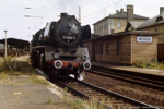 August 1987. 50 3600. Werdau. Leubnitz. Sachsen / Die Auer 50er erreichten auch 1987 noch planmäßig den Bahnhof Werdau. Die Rückfahrt erfolgte dabei bis Zwickau meist als Lz Fahrt.