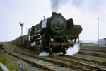 August 1987. 52 8041. Trebsen/Mulde. Seelingstädt. Sachsen / 52 8041 rangiert im Bahnhof Seelingstädt.