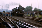 September 1987. 50 3551. Rochlitz. . Sachsen / Die im Plandienst verkehrende 50 3551 wurde an diesem Tag zum begehrten Fotomotiv.