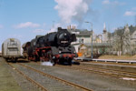 10. April 1988. 50 3519. Lichtenstein/Sachsen. . Sachsen / 50 3519 bei Rangierarbeiten im Bahnhof Lichtenstein.