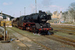 10. April 1988. 50 3519. Lichtenstein/Sachsen. . Sachsen / 50 3519 bei Rangierarbeiten im Bahnhof Lichtenstein.