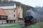 28. April 2002. 99 1762. Dippoldiswalde / 99 1762 vor RB 27824 kurz vor dem Bahnhof Dippoldiswalde.