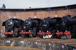 23. August 2002. 52 9900, 52 4924, 52 8075, 52 8149. Chemnitz / Fahrzeugausstellung zum 12. Heizhausfest im Sächsischen Eisenbahnmuseum Chemnitz-Hilbersdorf.