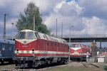 28. September 2002. 219 135, 219 042. Chemnitz / ''Tag der offenen Tür'' im Bahnwerk (ehem. RAW) Chemnitz.