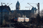 9. Dezember 2003. 143 038. Leipzig-Plagwitz / Eine S-Bahn in Richtung Hauptbahnhof aufgenommen zwischen dem Bahnhof Plagwitz und dem Haltepunkt Lindenau.