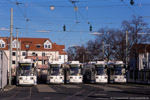 8. Januar 2005. GT6M-ZR. Jena. Jena. Thüringen / Wochenendruhe an der Abstellanlage Nordschule.