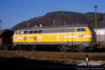 3. April 2005. Wiebe 216 122. Jena. . Thüringen / Die blitzblanke 216 122 von Wiebe mit einem Schotterzug im Bahnhof Göschwitz.