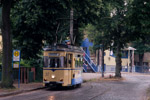 8. Juli 2005. Woltersdorfer Strassenbahn 27. Woltersdorf. . Brandenburg / Wagen 27 am östlichen Endpunkt der Strecke.