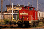 29. Juli 2005. 298 151. Röblingen am See. . Sachsen-Anhalt / Im nahe gelegenen Schraplau befindet sich ein Kalkwerk, das mit der Eisenbahn bedient wird. Die Aufgabe der 298er war es, die Züge zwischen Röblingen und dem Werk zu bespannen. Auf der Aufnahme ist im Hintergrund noch der Rechteckschuppen des Bw Röblingen zu erkennen. In der Zwischenzeit wurde dieses Gebäude abgerissen.