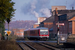 12. November 2005. 628 603. Bernburg (Saale). . Sachsen-Anhalt / Einfahrt des 628 603 aus Calbe in den Bahnhof Bernburg.