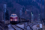 22. November 2005. MEG 202. Leutenberg. . Thüringen / Der Bahnhof Leutenberg zur blauen Stunde am Morgen.