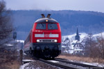 18. Dezember 2005. 218 192. Crossen an der Elster. Ahlendorf. Thüringen / Vierländerexpress nach Leipzig kurz nach dem Haltepunkt 