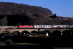 18. Februar 2006. 120 113. Bad Kösen. Saaleck. Sachsen-Anhalt / Intercity nach Garmisch Partenkirchen im harten Morgenlicht.