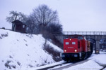 24. Februar 2006. 204 805. Bad Lobenstein. Unterlemnitz. Thüringen / 204 805 durchfährt den Bahnhof Unterlemnitz.