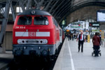 15. April 2006. 218 313. Leipzig. Mitte. Sachsen / Vierländerexpress im Hauptbahnhof Leipzig.