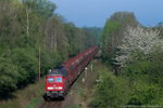 4. Mai 2006. 232 443. Elsteraue. Tröglitz. Sachsen-Anhalt / Nachschuss auf einen Leerkohlezug beim Verlassen des Bahnhofs Tröglitz in Richtung Zeitz Personenbahnhof.