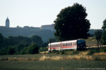 4. Juli 2006. 628 605. Freyburg (Unstrut). Größnitz. Sachsen-Anhalt / Gegen 6:20 Uhr entstand diese Aufnahme von RB 26962 nach Artern unweit von Freyburg.