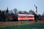 16. November 2006. 628 596. Gehofen. . Thüringen / Einfahrsignal des Bahnhofs Gehofen aus Richtung Roßleben.