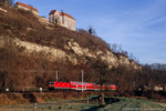 15. Januar 2007. 143 857. Dorndorf-Steudnitz. . Thüringen / 143 857 mit RB 16907 Naumburg - Lichtenfels unterhalb der Dornburger Schlösser.