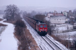 27. Januar 2007. 232 388. Grana. Würchwitz. Sachsen-Anhalt / Der Zug hat in Haysburg gewendet und fährt nun zurück in Richtung Zeitz. Das Bild entstand an der gleichen Stelle wie die vorherige Aufnahme, nur in entgegengesetzter Richtung.