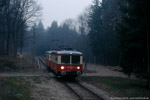 8. April 2007. 479 203. Oberweißbach/Thüringer Wald. . Thüringen / Am Morgen des 8. April 2007 pendelten die Triebwagen 479 201 und 203 auf der Flachstrecke der Oberweißbacher Bergbahn.