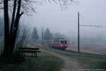 8. April 2007. 479 203. Oberweißbach/Thüringer Wald. . Thüringen / Am Morgen des 8. April 2007 pendelten die Triebwagen 479 201 und 203 auf der Flachstrecke der Oberweißbacher Bergbahn.