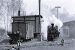 9. April 2007. 99 1561. Mügeln. . Sachsen / Osterfahrten mit 99 1561 auf der Strecke Oschatz - Mügeln. Das waren die letzten Einsätze dieser Lok vor dem Fristablauf am 10.4.2007.