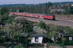 22. April 2007. 218 340. Gera. . Thüringen / Vierländerexpress auf der Fahrt von Leipzig nach München im Bahnhof Gera.