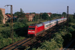 Mai 2007. 101 143. Wengelsdorf. Am Bahnhof. Sachsen-Anhalt / Intercity bei der Durchfahrt durch den Bahnhof Großkorbetha.