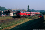 1. Juni 2007. 218 385. Caaschwitz. . Thüringen / Vierländerexpress nach München am Morgen des 1. Juni 2007 in Caaschwitz.