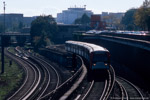 6. Oktober 2007. DT3 829-3. Hamburg. Hamburg-Mitte. Hamburg / Zug der U2 nach Wandsbek-Gartenstadt kurz nach Verlassen des Bahnhofs ''Berliner Tor''.