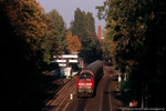 15. Oktober 2007. 218 106. Hamburg. Hamburg-Nord. Hamburg / Blick von der Alfredstraße in Richtung ''Landwehr'' auf einen Zug aus Richtung Lübeck zum Hamburger Hauptbahnhof.