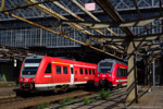 22. Juli 2014. 612 129. 442 617. Dresden. Plauen. Sachsen / 612 129 als RE 17009 nach Görlitz neben 442 617 als RE 17074 nach Leipzig.