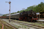 14. Mai 1988. 86 1501. Schwarzenberg/Erzgebirge. . Sachsen / P 16649 nach Annaberg-Buchholz steht abfahrbereit im Bahnhof Schwarzenberg (Erzgeb.).