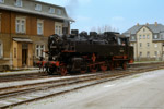 14. Mai 1988. 86 1501. Crottendorf. . Sachsen / 86 1501 rangiert in ''Crottendorf oberer Bahnhof''.