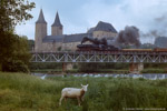 12. Juni 1988. 50 3670. Rochlitz. . Sachsen / 50 3670 mit Gag 56353 auf der Muldenbrücke in Rochlitz.