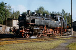 12. Juni 1988. 86 1333. Rochlitz. . Sachsen / 86 1333 in der Einsatzstelle Rochlitz nach der Ankunft mit P 19740 aus Glauchau.