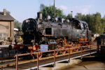 12. Juni 1988. 86 1333. Rochlitz. . Sachsen / 86 1333 in der Einsatzstelle Rochlitz nach der Ankunft mit P 19740 aus Glauchau.