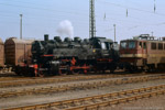 Der Nahgüterzug hat das Ziel der Reise, den Bahnhof Glauchau, erreicht. 86 1056 fährt zum Drehen und Restaurieren ins Bw.