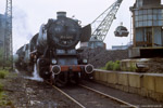 Nach der Ankunft in Zwickau wurden zuerst die Kohlenvorräte ergänzt. Der Kohlenkran ganz links im Bild blieb erhalten und wurde im Jahr 2002 vom Eisenbahnmuseum Schwarzenberg erworben.