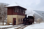 Der Bahnhof Kipsdorf besitzt ein ansehnliches Stellwerk.