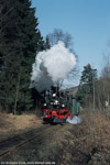 99 1608 mit RB 27824 an der Station Buschmühle.